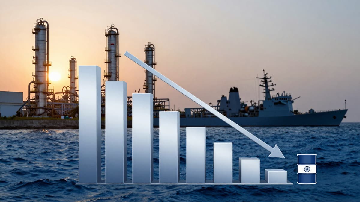 Oil refinery and downward tax chart symbolizing fuel tax cuts amidst global energy crisis.