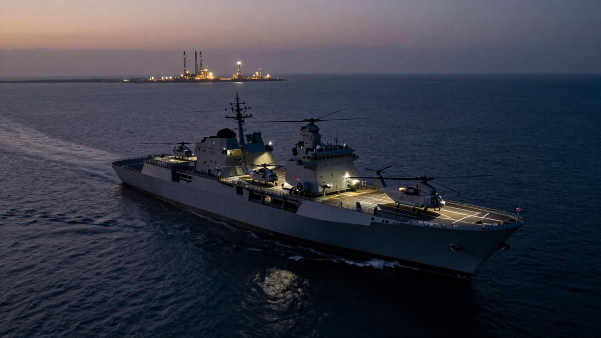 US naval vessel and aircraft preparing for potential Kharg Island operations in the Persian Gulf