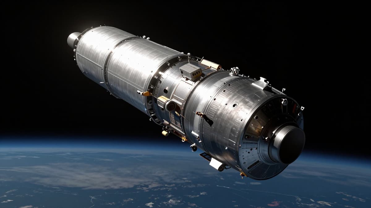 Orion spacecraft near the ICPS stage in space during the Artemis II mission.