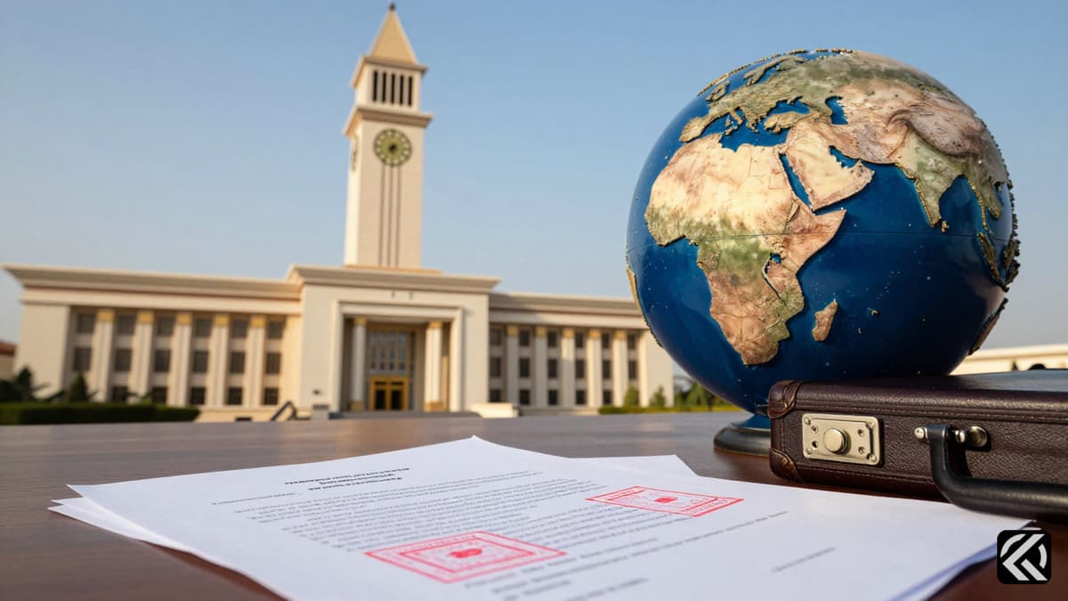 Realistic photo of a government building, globe highlighting UAE and USA, and legal documents symbolizing a political dispute over assets.