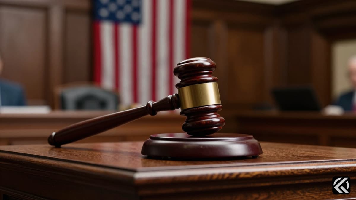 A gavel on a wooden podium in the House chamber with an American flag in the background symbolizing congressional disciplinary proceedings.