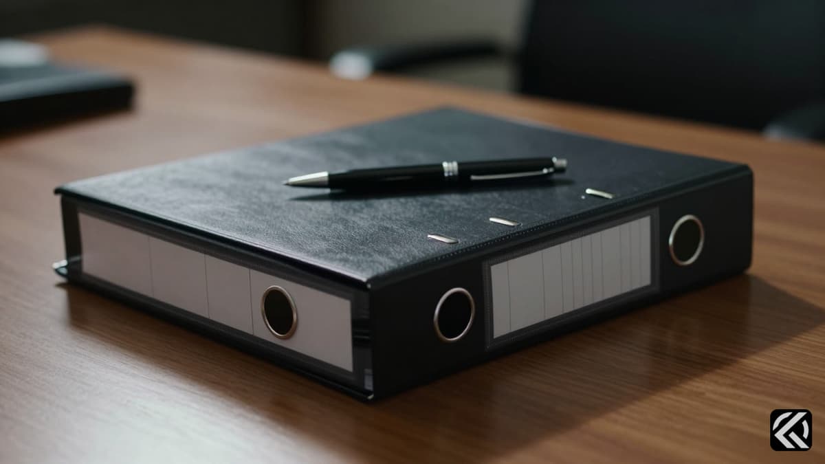 Forensic police file folder on a desk symbolizing a serious criminal investigation.