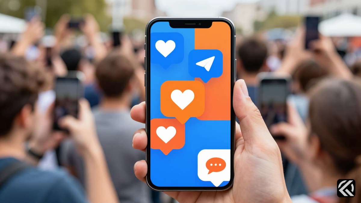 Smartphone screen showing colorful social media icons representing viral digital engagement and online connectivity.
