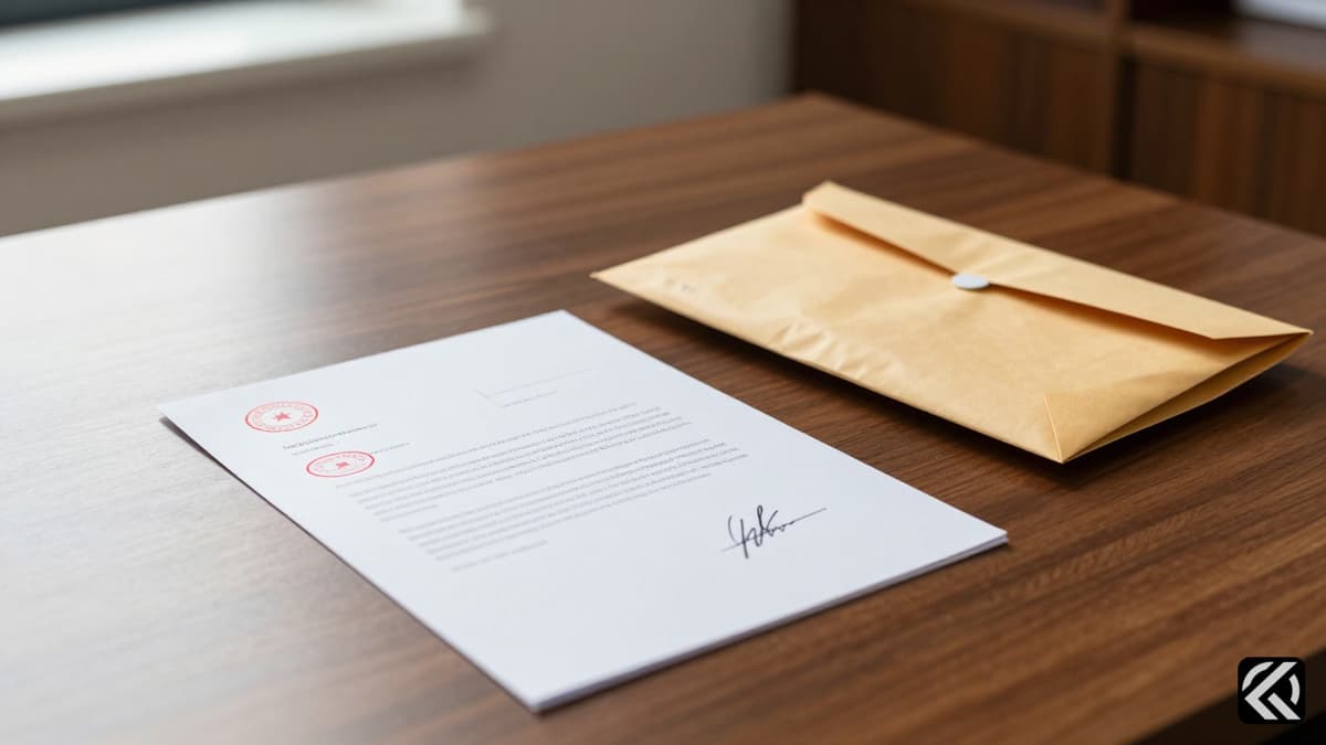 Official document and envelopes on a desk symbolizing political negotiations.