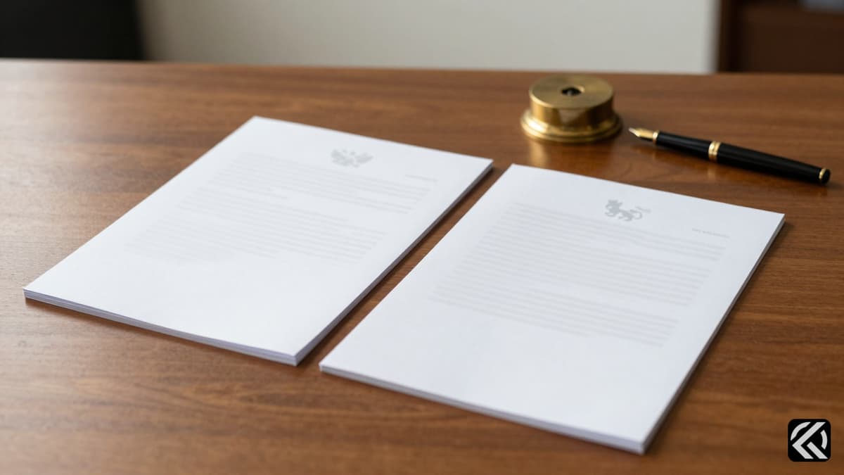 Diplomatic documents on a desk symbolizing peace talks