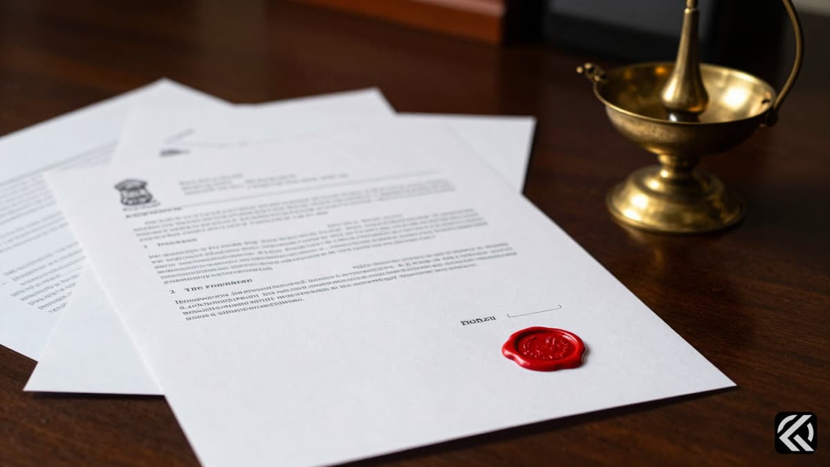 Official documents and seals on a desk symbolizing political negotiation.