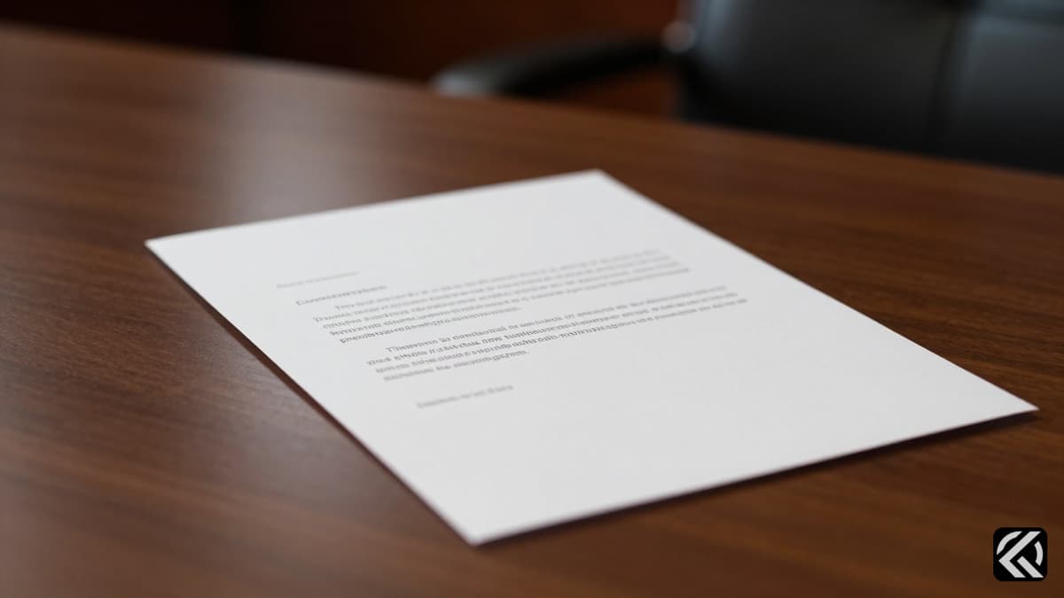 Formal resignation letter on a desk symbolizing political departure