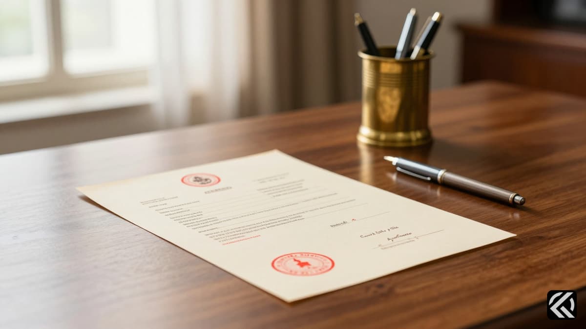 Official government order document on a desk symbolizing administrative changes.