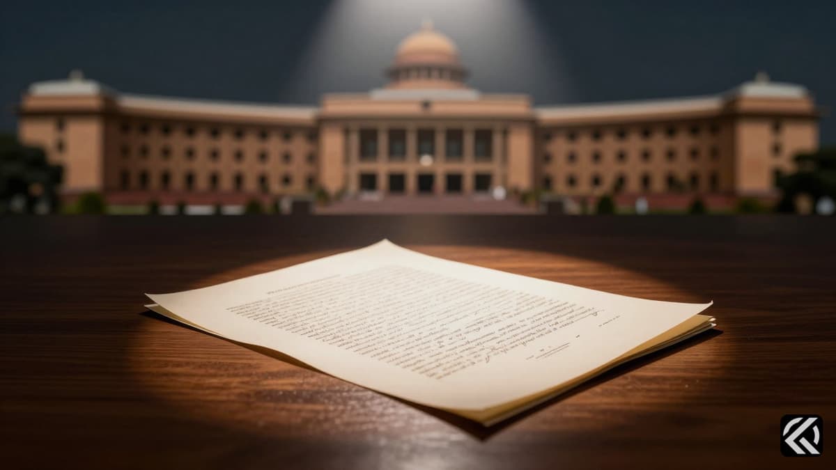 Constitution of India on desk symbolizing political law and defection rules.