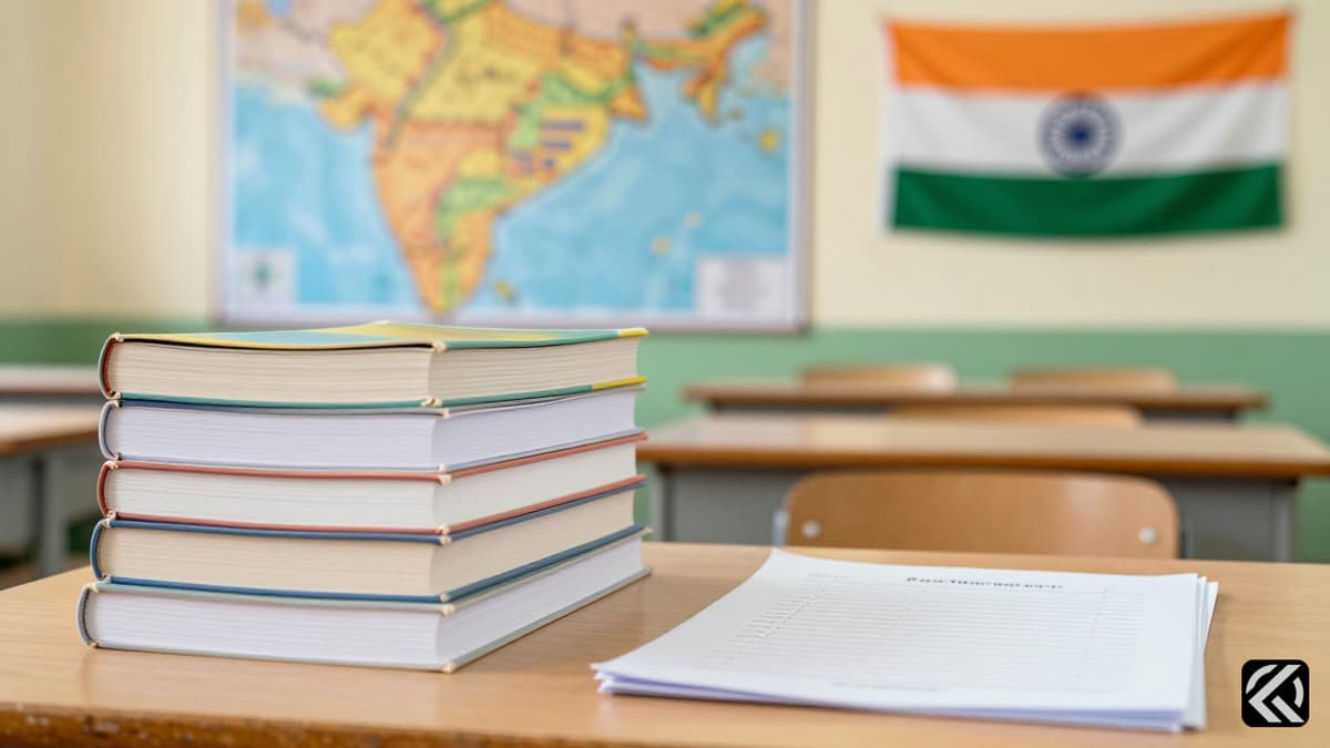 Educational books and Indian flag symbolizing state-controlled medical admission policies