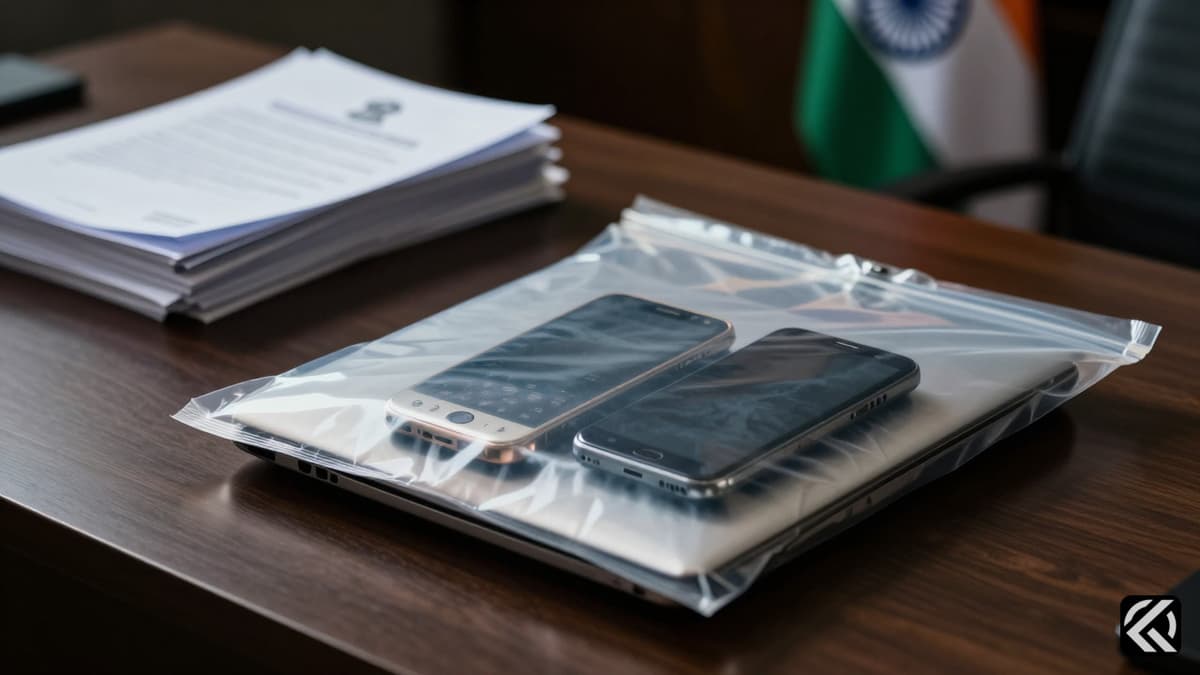 Seized electronic evidence and documents in a CBI investigation office