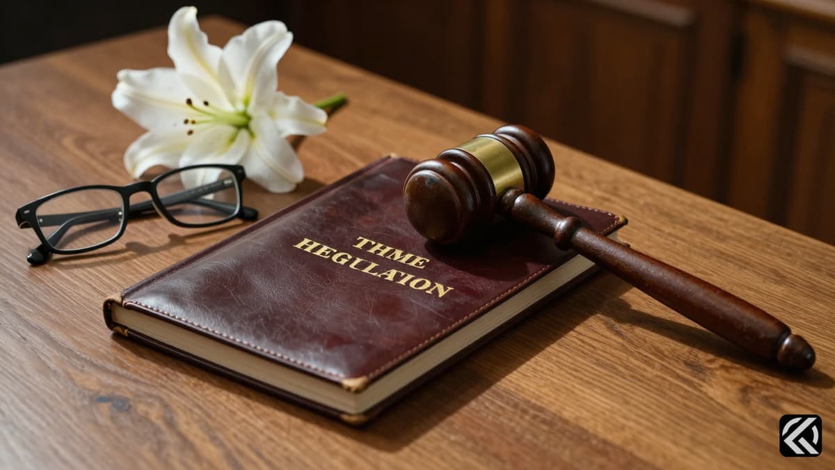 A gavel and legal documents on a wooden desk symbolize legislative legacy and financial reform.