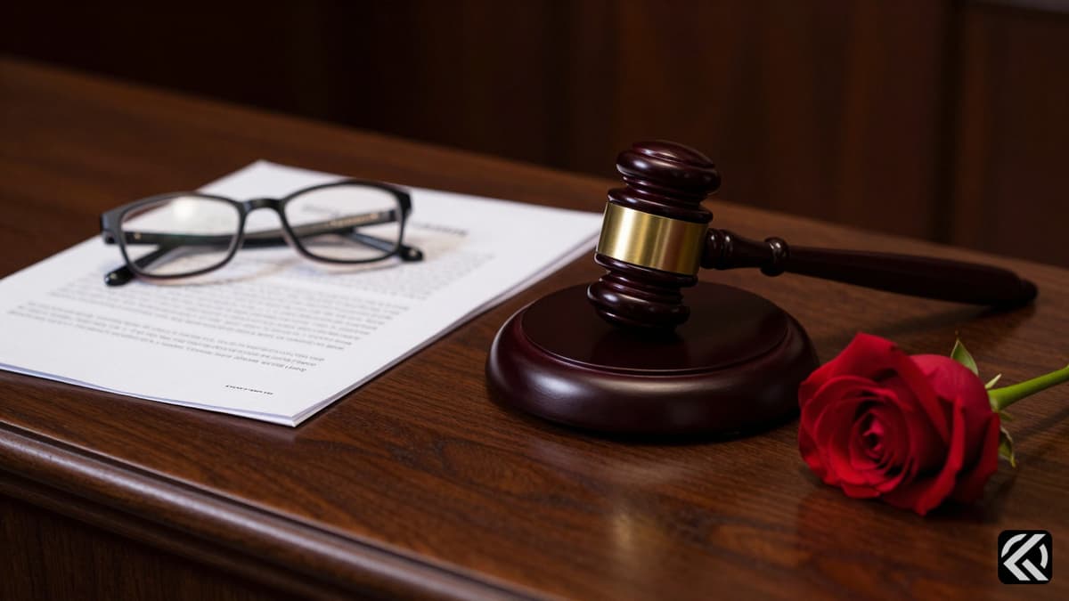 A wooden gavel and legal documents rest on a judge's bench symbolizing a court dismissal ruling.