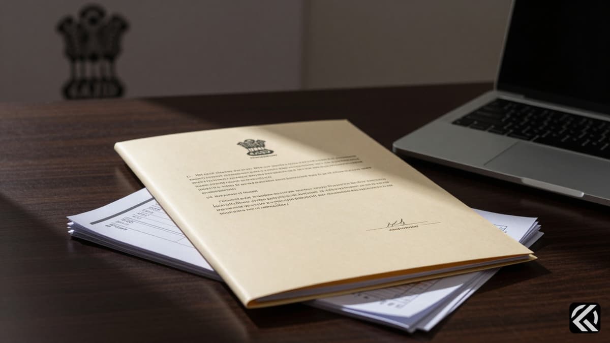 Sealed documents and a laptop symbolize the CBI investigation into the NEET UG 2026 paper leak.