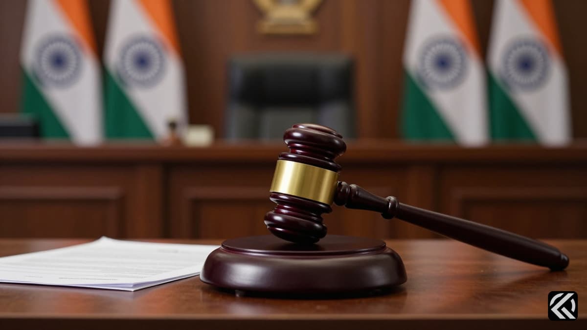 Judicial gavel on courtroom desk symbolizing Madhya Pradesh High Court ruling on Twisha Sharma case