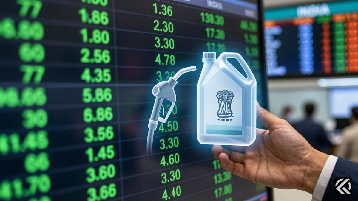 Digital ledger showing financial data with fuel and fertilizer icons representing economic pressure.