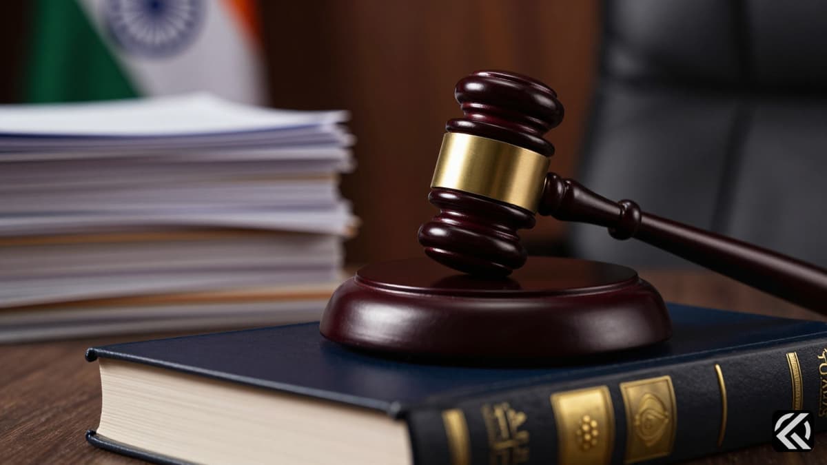 Gavel on legal books symbolizing judicial proceedings at the Patna courts