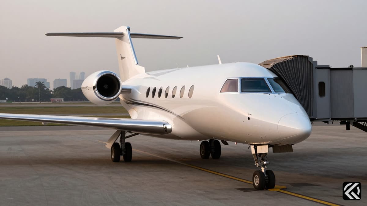 Chartered plane waiting on tarmac at Bhopal airport for MLAs departure