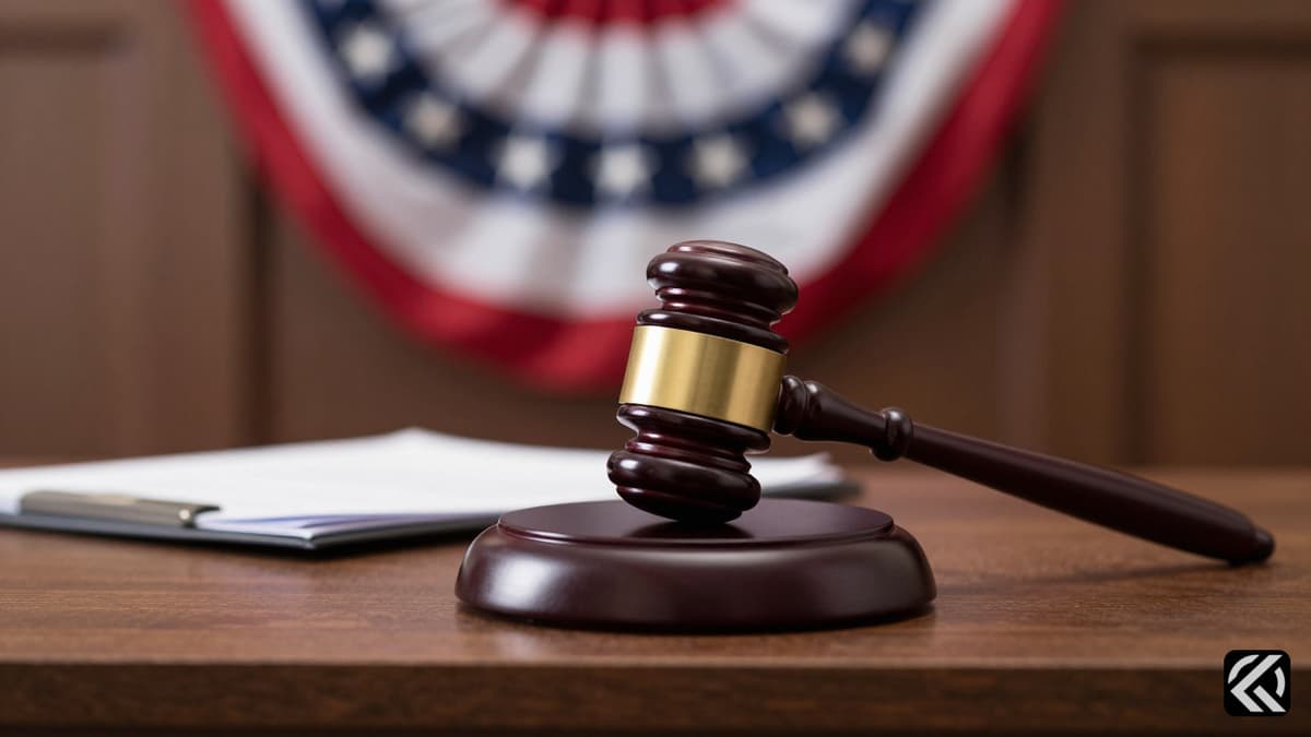 Gavel on a judge's bench symbolizing the sentencing of a Texas teenager in a murder case.