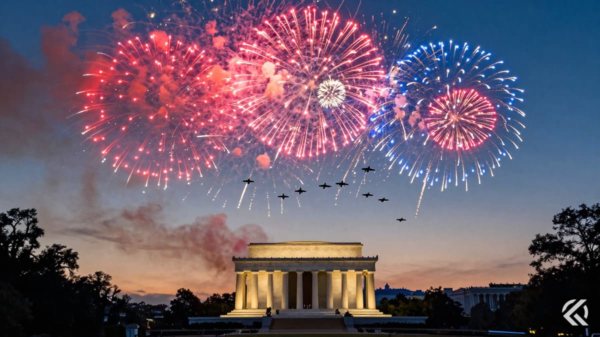 Trump Leads Washington DC on US 250th Anniversary Eve