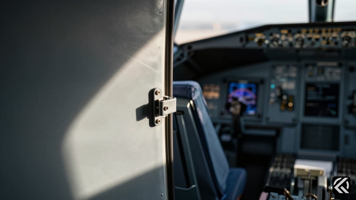 Cockpit door slightly open during flight emergency